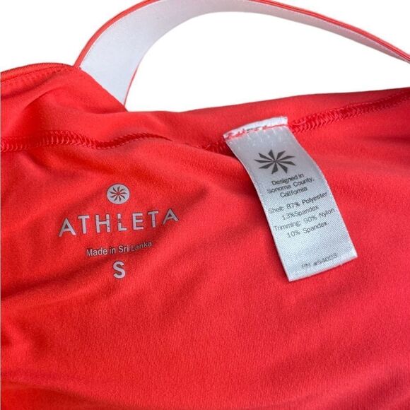 ATHLETA TANK TOP POWER CHI HIGH NECK RACERBACK Y PINK CORAL SIZE SMALL - Picture 3 of 3